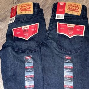 Boys Levi Size 8 (24x25) - 514 straight fit Stretch - 2 PAIRS